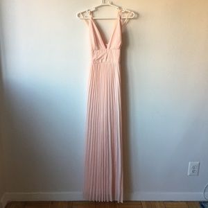 NWT Blush Maxi Chiffon Dress